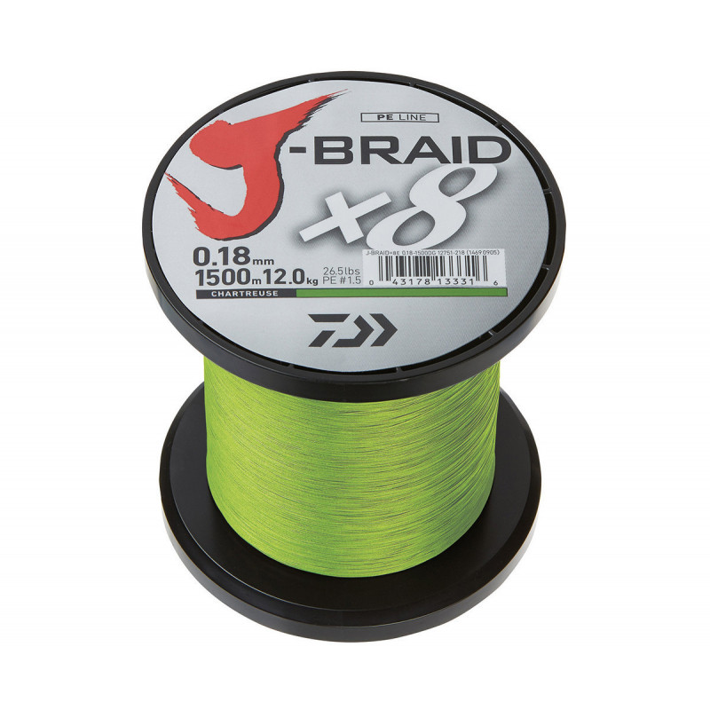 DAIWA J-BRAID X8 CHARTREUSE 1500m