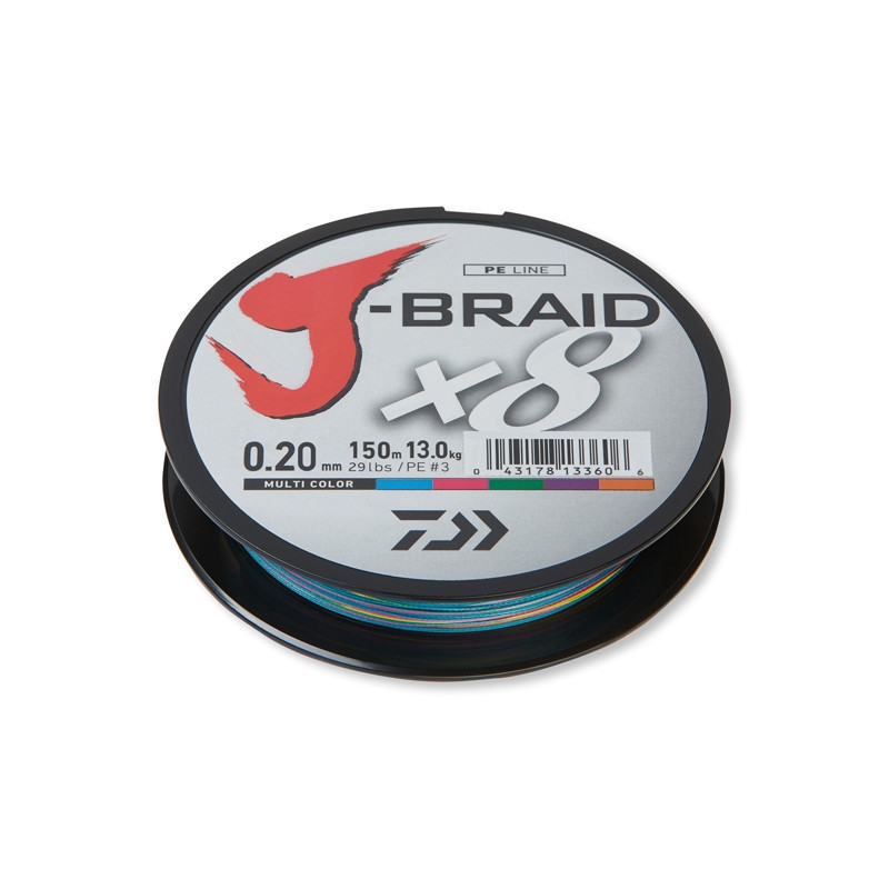 DAIWA J-BRAID GRAND X8 MULTI-COLOR 150m