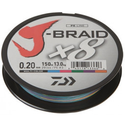 DAIWA J-BRAID X8 MULTI-COLOR 150m