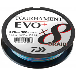 DAIWA Tournament X8 Braid Evo+ multi-color pletenka